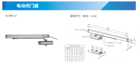 防火門監控系統產品簡介之電動閉門器