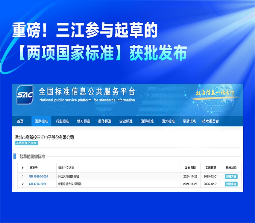 重磅！高新投三江參與起草的兩項國家標準獲批發布，助推行業高質量發展
